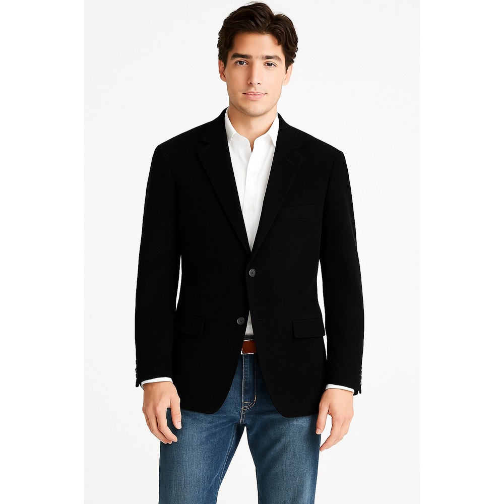 Cezani Black Corduroy Blazer Men's‎ Size 40R  Business Holiday Classic Casual